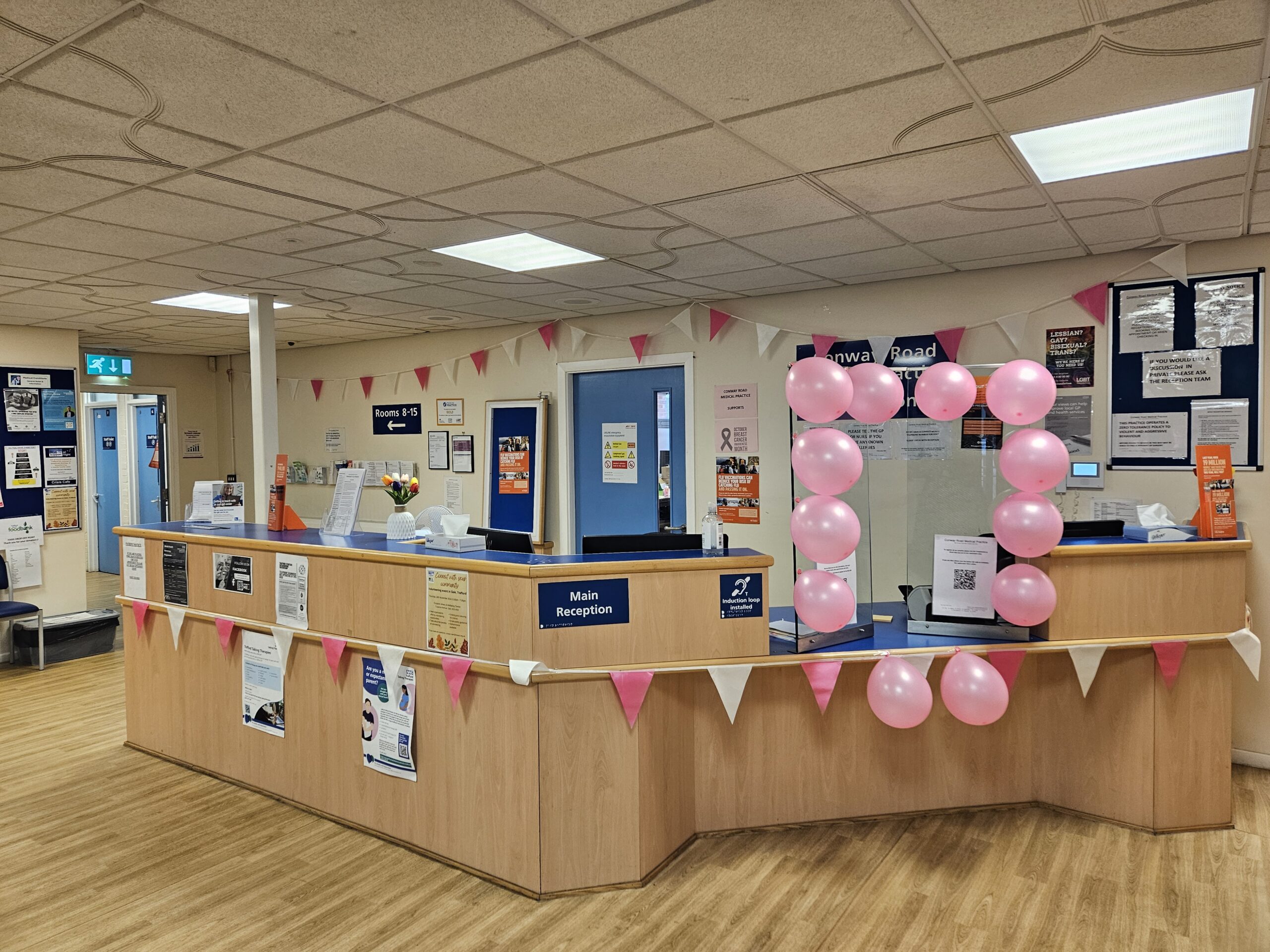 Our Pink reception area!