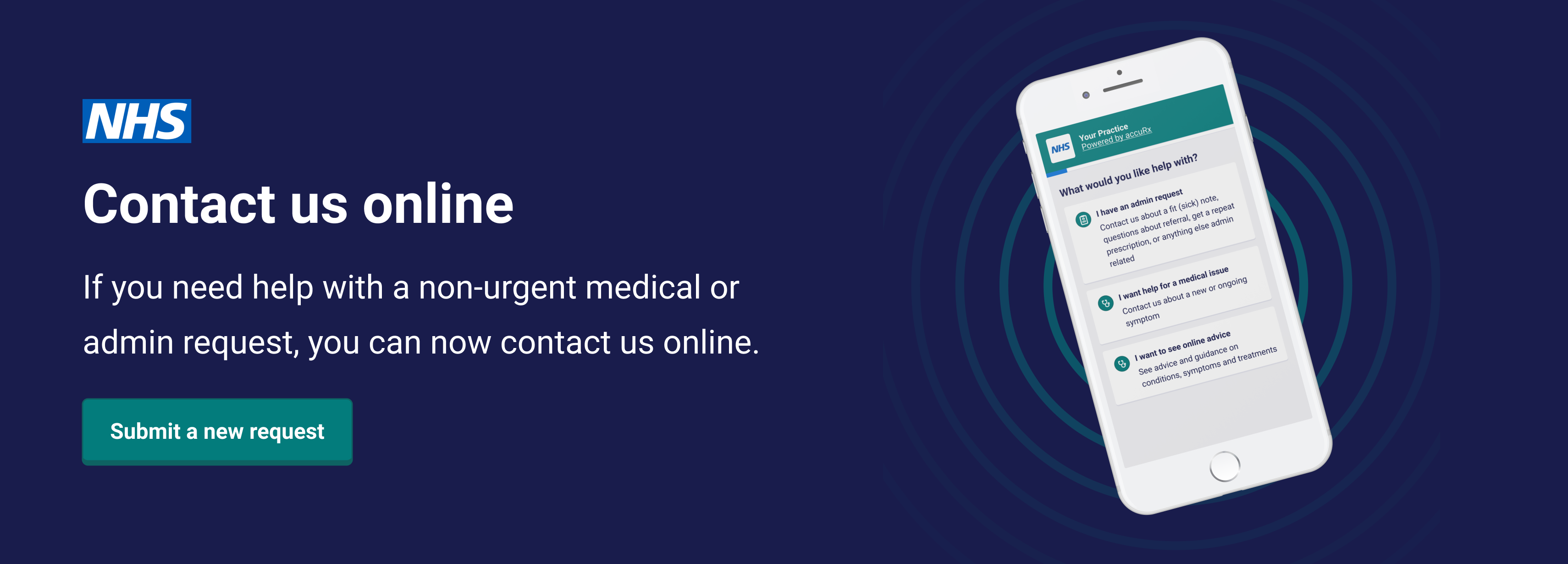 Contact us online, patient triage service